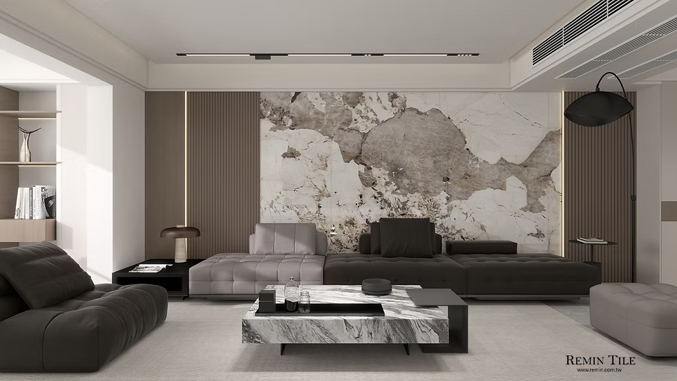 潘朵拉 亮面連紋石紋大板磚 120×270 3模面 大理石紋 白色 客廳壁磚 商空壁磚