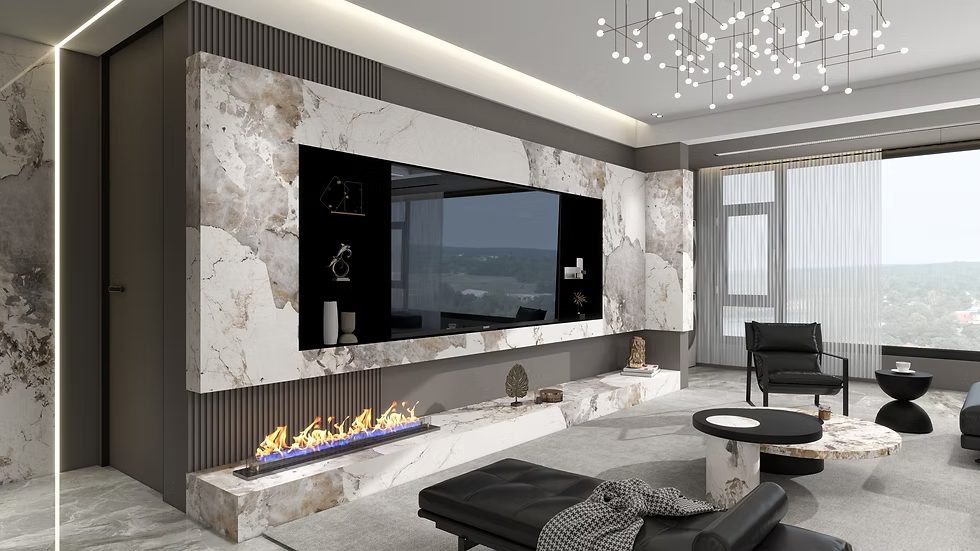 潘朵拉 亮面連紋石紋大板磚 120×270 3模面 大理石紋 白色 客廳壁磚 商空壁磚