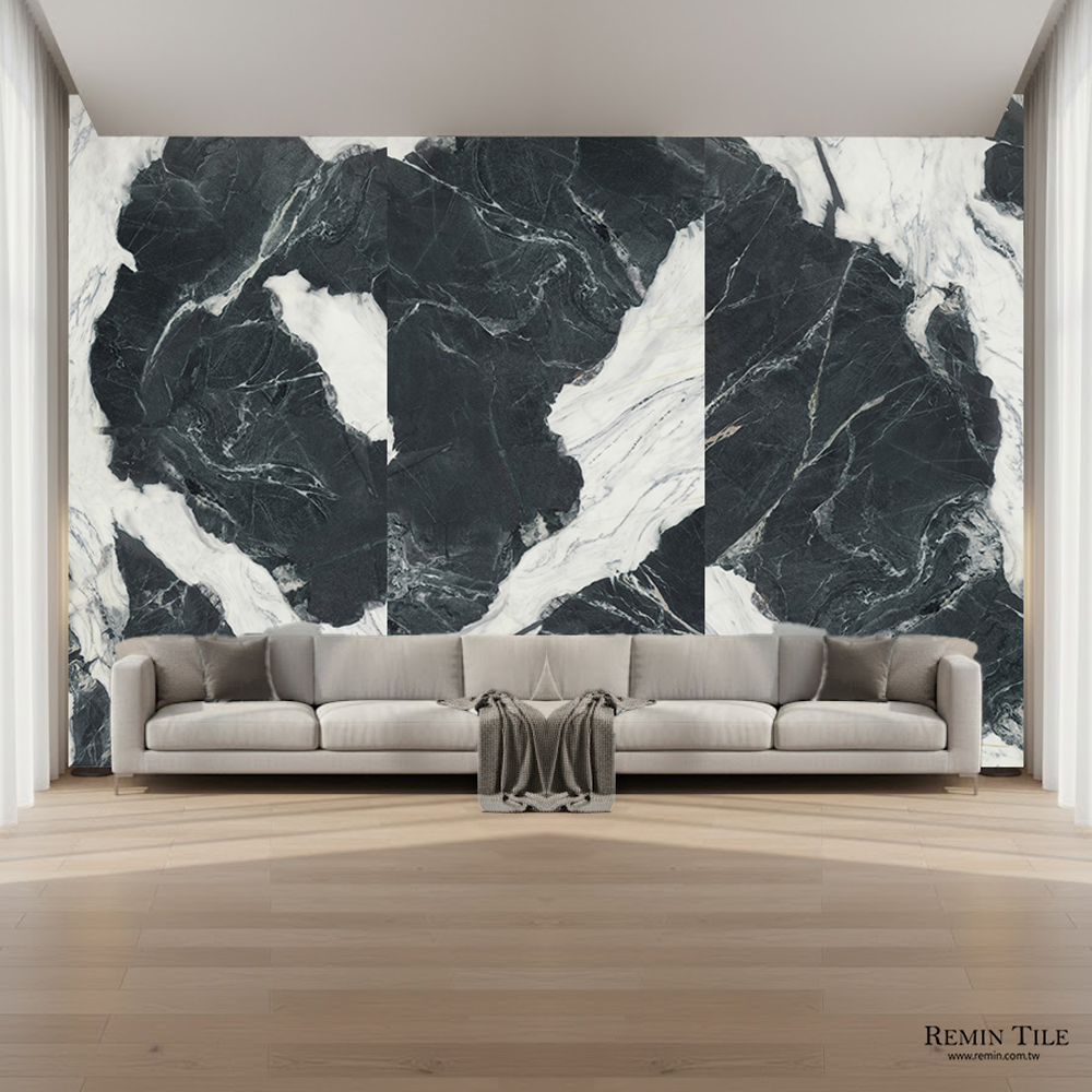 脫墨石林 石紋大板磚｜120×270石英磚｜亮面壁磚地磚