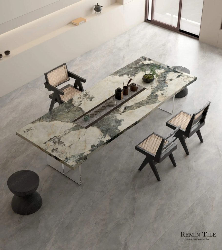 維多利亞金 亮面連紋石紋大板磚 進口 120×270 石英磚 客廳壁磚 餐廳中島 餐廳桌面