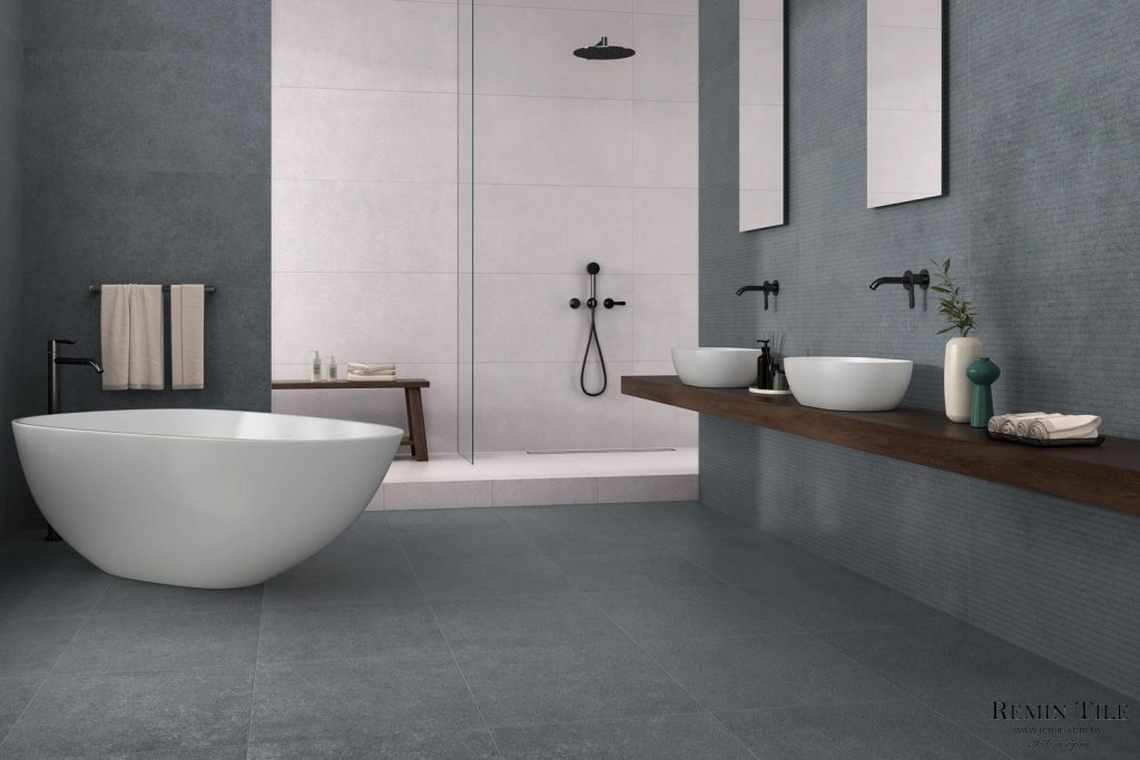 泰拉維格 清水模磚 60*120*0.9㎝ R10 8模面 藍色 立體磚 浴室壁磚 浴室地磚 止滑磚