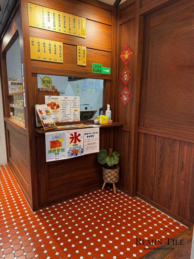 復古 類陶磚 八角磚 馬賽克 6.8×6.8 2.2×2.2 陽台 廚房 商空 地磚 白色 陶色 黑色