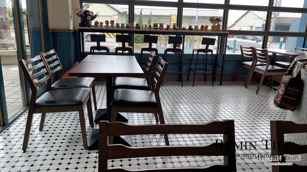 復古 類陶磚 八角磚 馬賽克 6.8×6.8 2.2×2.2 陽台 廚房 商空 地磚 白色 陶色 黑色