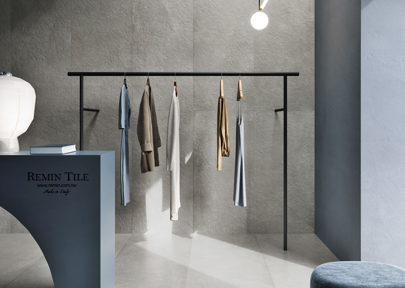 觸動 清水模磚 岩面悸動灰 60*120*0.9cm 灰色 商空壁磚 商空地磚 工業風 侘寂風