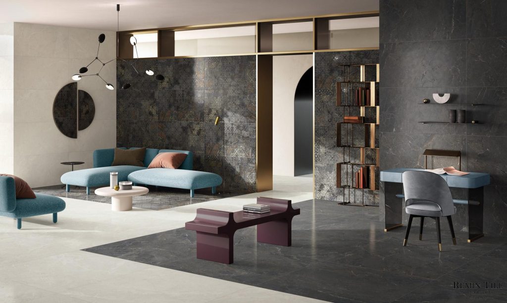 霧面石紋磚 義大利 60*120*0.9 石英磚 阿茲米斯 黑色 大廳地磚 大廳壁磚