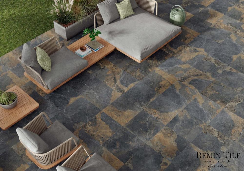 石塔克 霧面石紋磚 60*120*0.9cm 黑色 戶外地磚 露臺地磚 防滑地磚