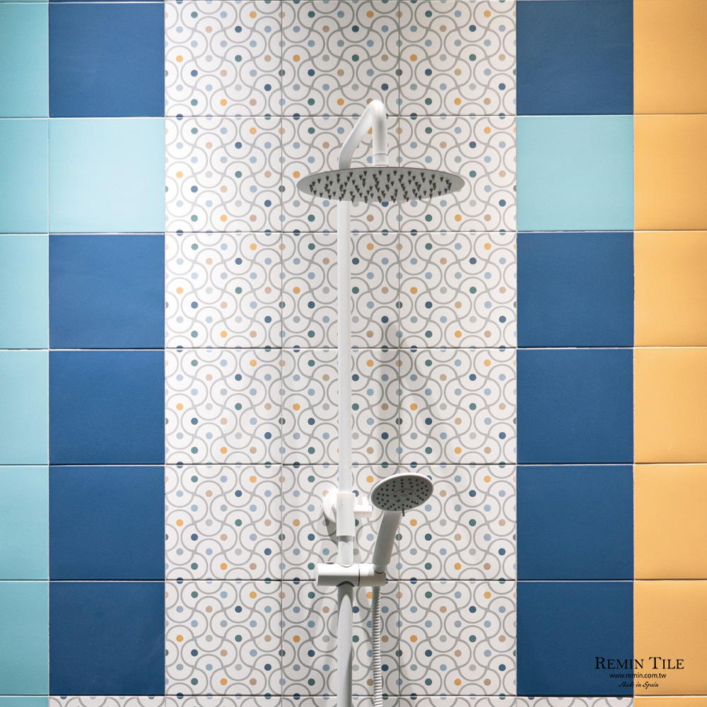 西班牙復古霧面花磚 20*20 馬卡龍 浴室壁磚 MNT-2001F 旋風豆豆