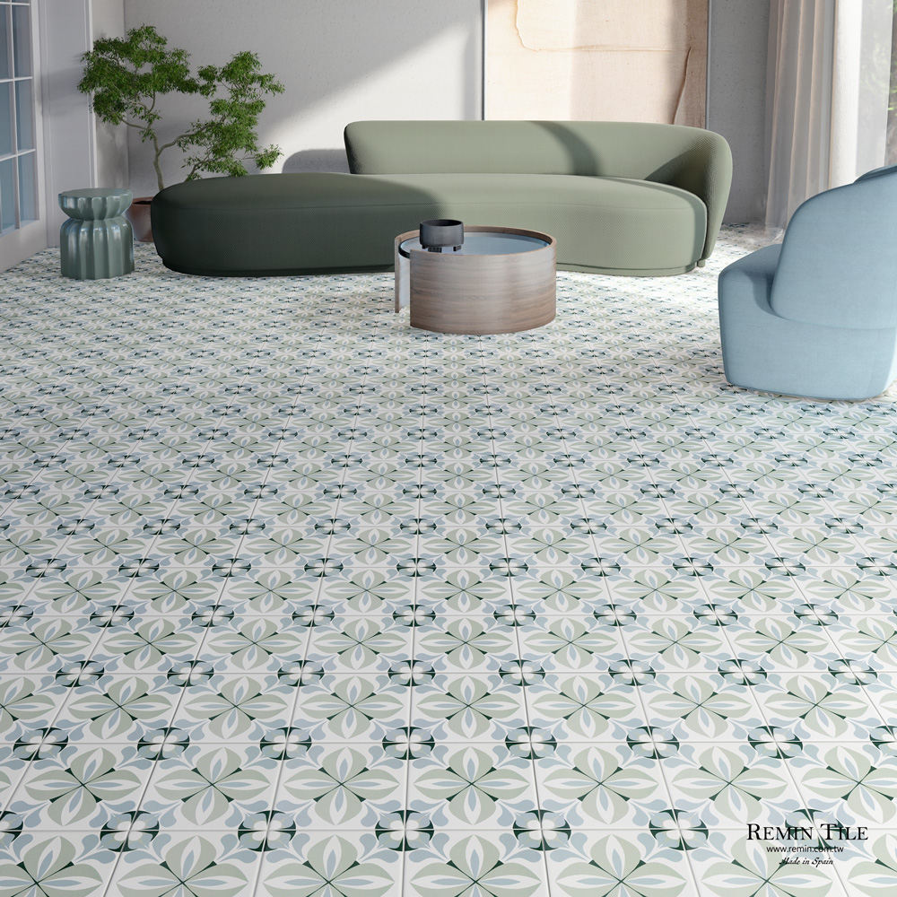 西班牙復古霧面花磚 20*20 馬卡龍 客廳地磚 MNT-2003F 培茶烏龍