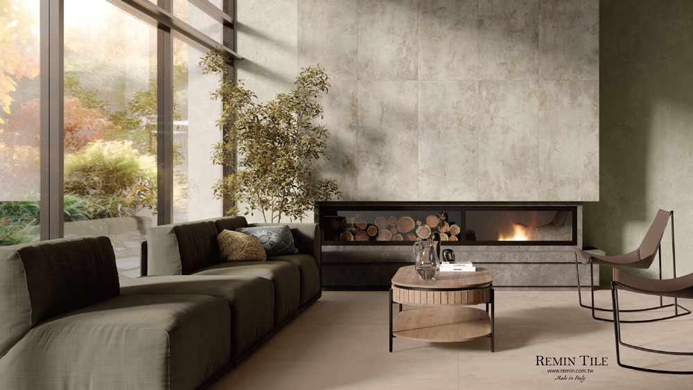 格林德瓦 清水模磚 60*120*0.9cm 陶色 客廳壁磚 復古磚 刷舊磚