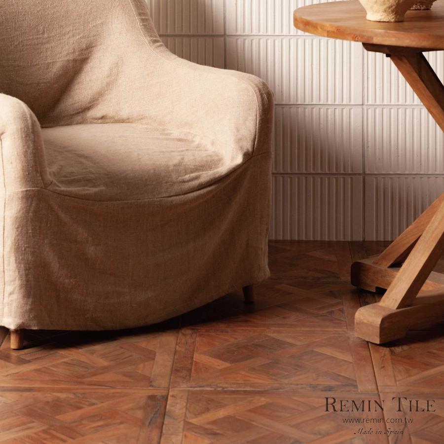 路易威登 艾曼紐二世迴廊 拼接木紋磚 45*45 木紋 工業風