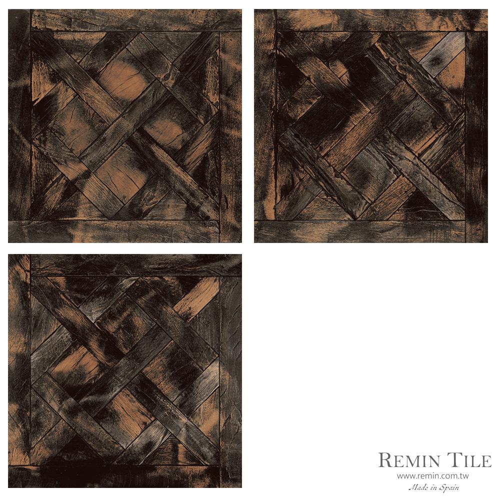 路易威登 艾曼紐二世迴廊 拼接木紋磚 45*45 燻黑木紋 工業風