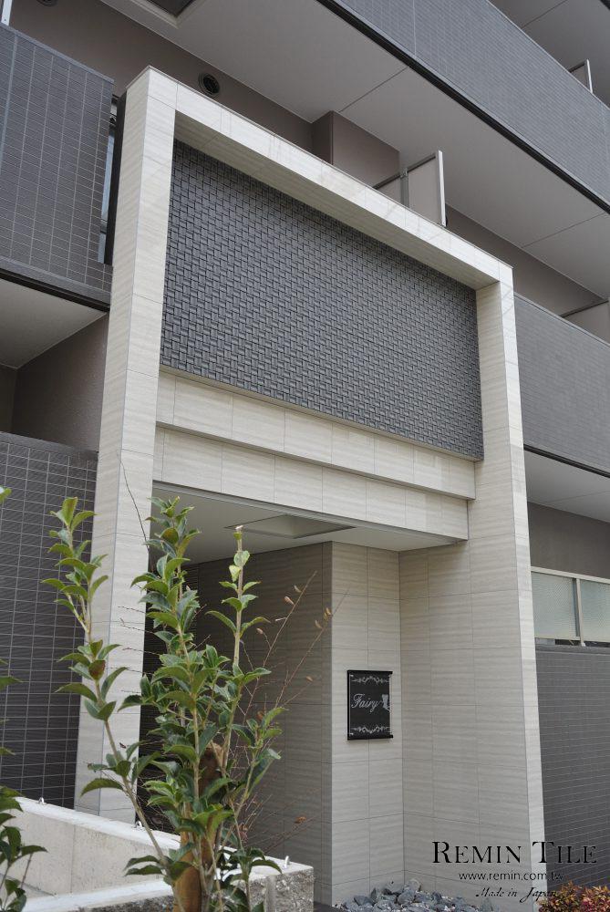 Nebel 立體馬賽克 日式外牆磚 造景 壁磚 日本製 白色 灰色 黑色 4.7*4.7