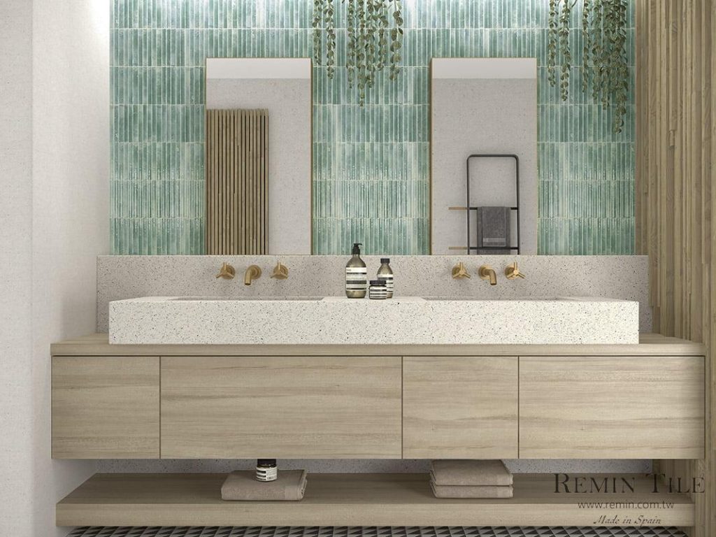 亞特蘭提斯 窯變馬賽克 西班牙進口 15*30 廚房壁磚 浴室壁磚 綠色