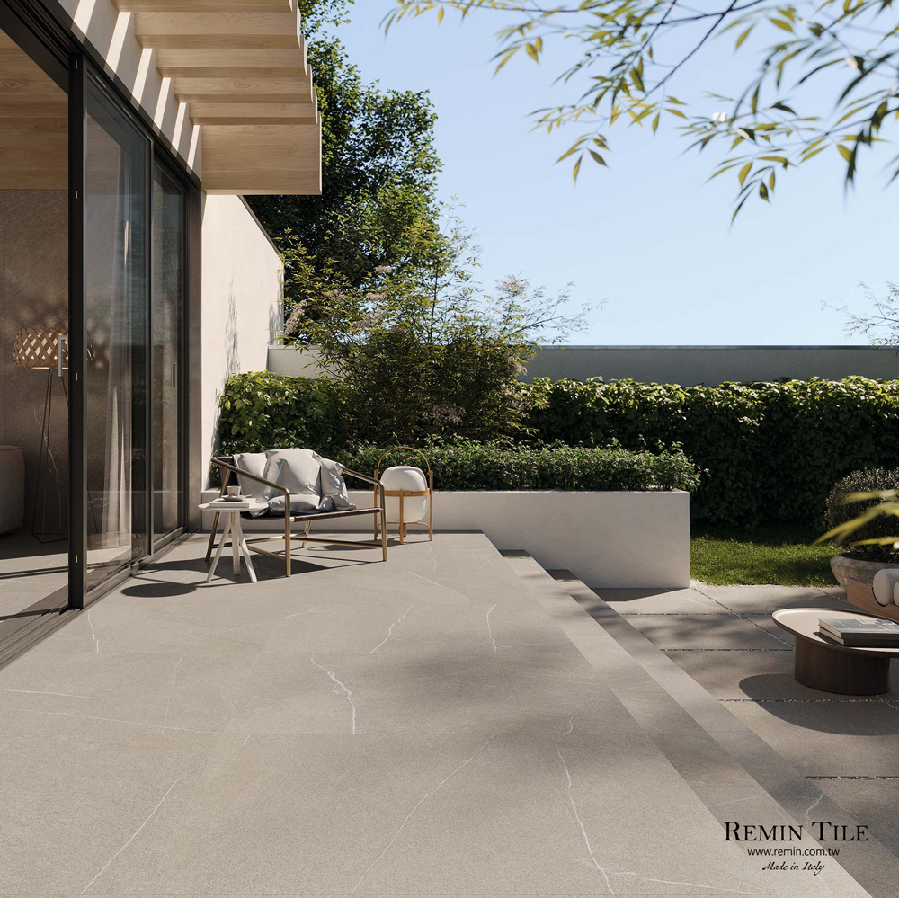 松暮灰 無界限 石紋薄大板｜義大利120×260｜霧面灰地壁