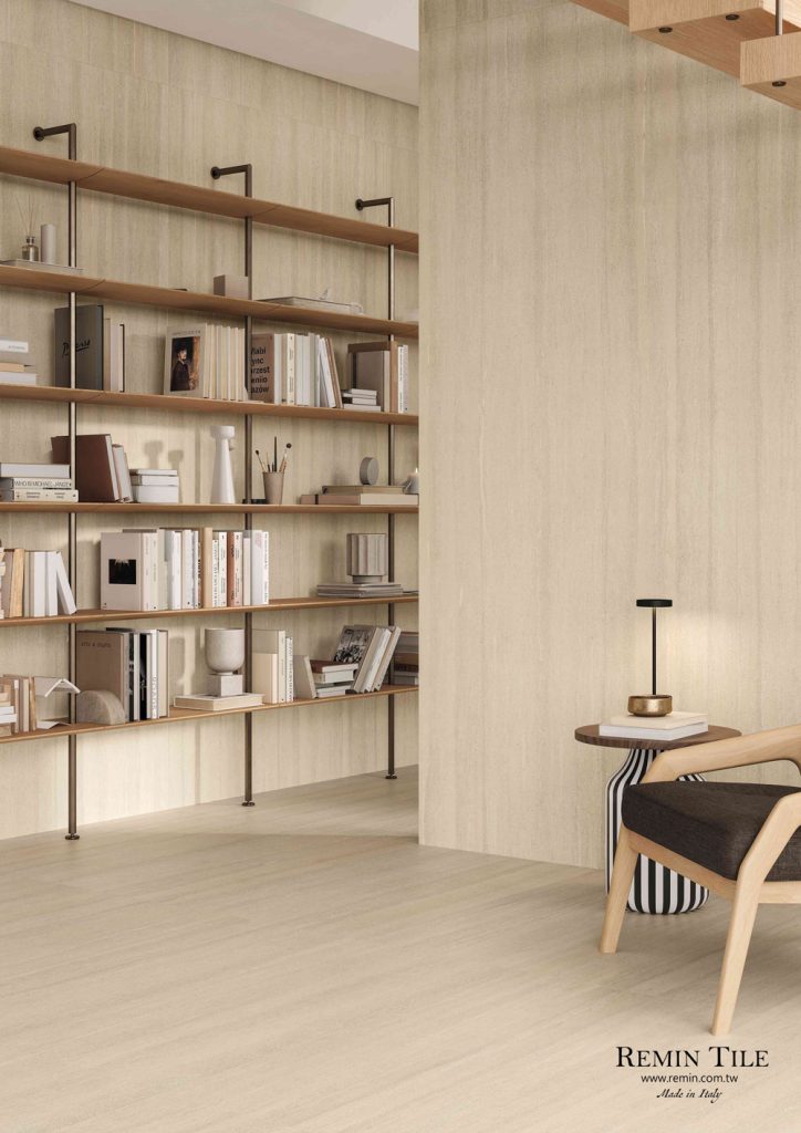 米灰層積岩 無界限 洞石薄大板 義大利120×278 60×120 霧面 米色 客廳地磚 客廳壁磚