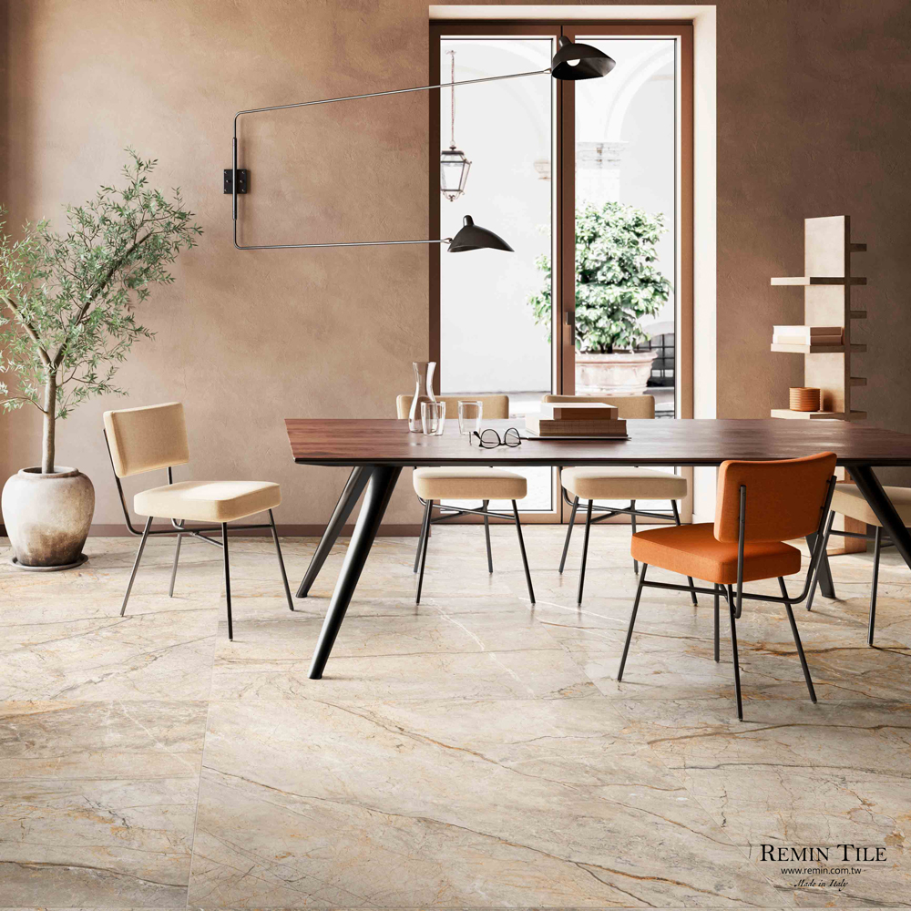 夏目漱石 托斯卡納 大理石紋薄大板｜義大利120×278｜亮霧質感地壁