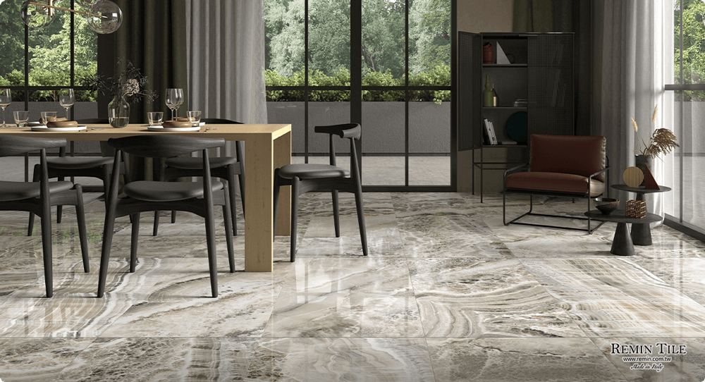 大理花棕 托斯卡納 大理石紋薄大板 義大利120×278 亮面 餐廳地磚 棕色