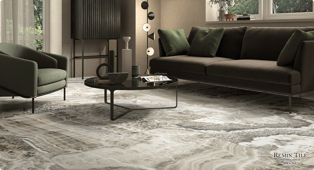 大理花棕 托斯卡納 大理石紋薄大板 義大利120×278 亮面 客廳地磚 棕色