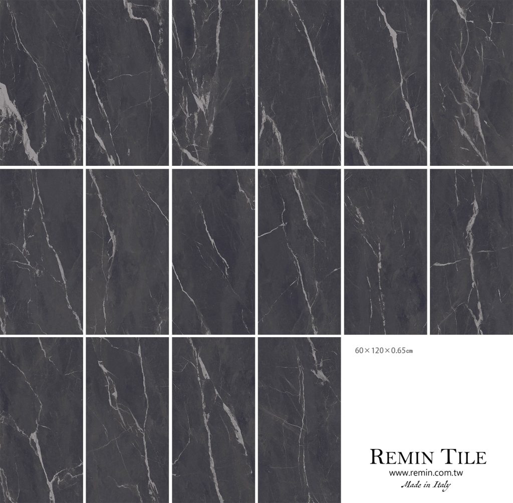 蒙特黑 大理石紋薄大板 西班牙 60×120 石英磚 亮面 霧面 地磚 壁磚 黑色