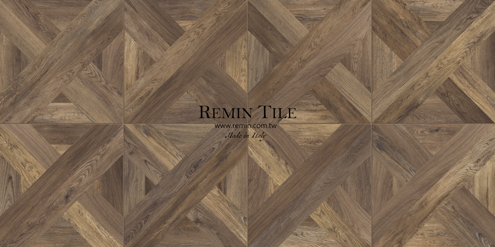 伊麗莎白 棕 拼接木紋磚 義大利 61×61 石英磚 壁磚 地磚 鄉村風 復古風 10mm 城堡風