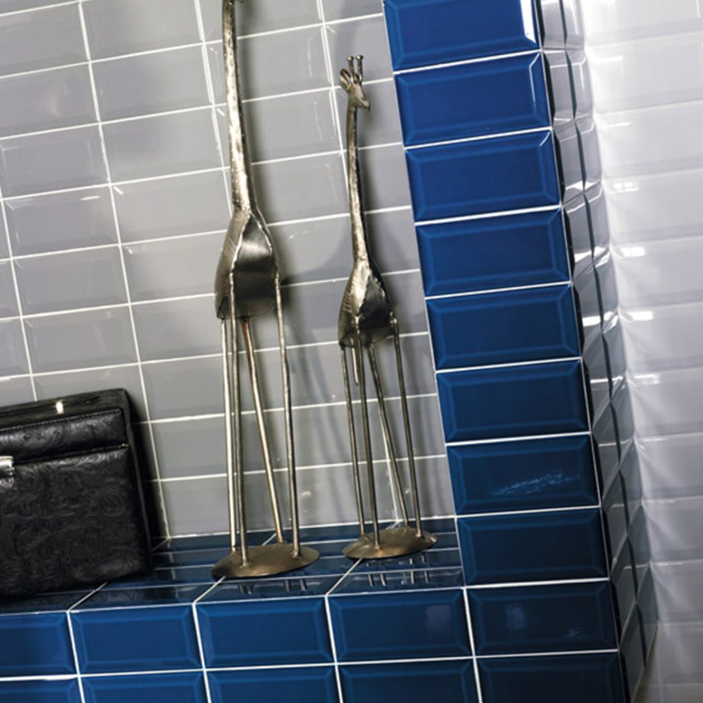 變色龍 立體地鐵磚 色磚 書房壁磚 客廳壁磚 藍色 灰色 10*30 亮面