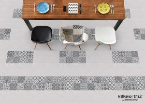 摩洛哥花磚 石紋纏繞幾何灰 29.9*29.9 餐廳地磚