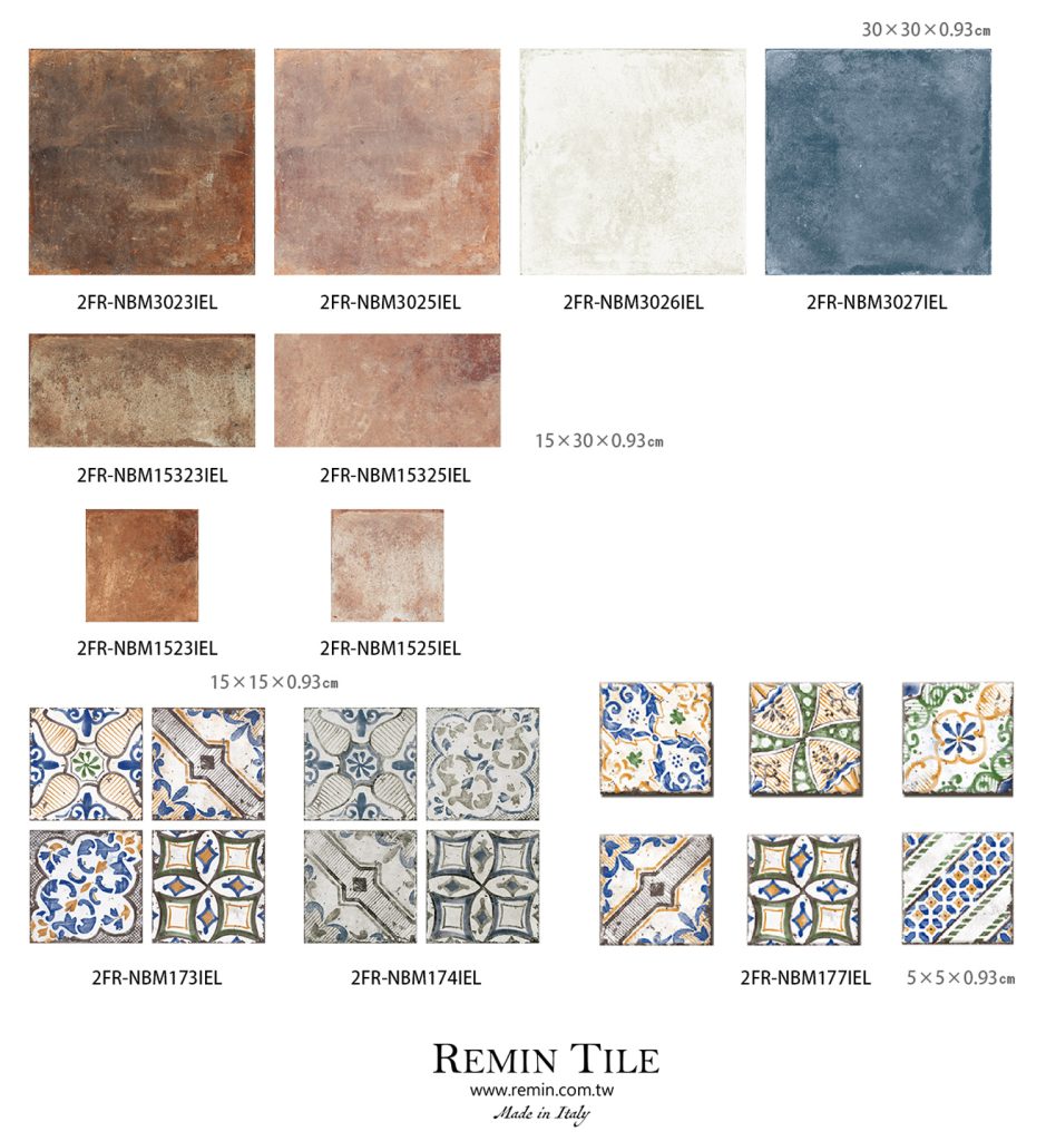 復古再造 陶磚 花磚 30*30 15*30 15*15 5*5 餐廳地磚 義大利 R9 止滑 6模面 白色 藍色 深陶 淺陶