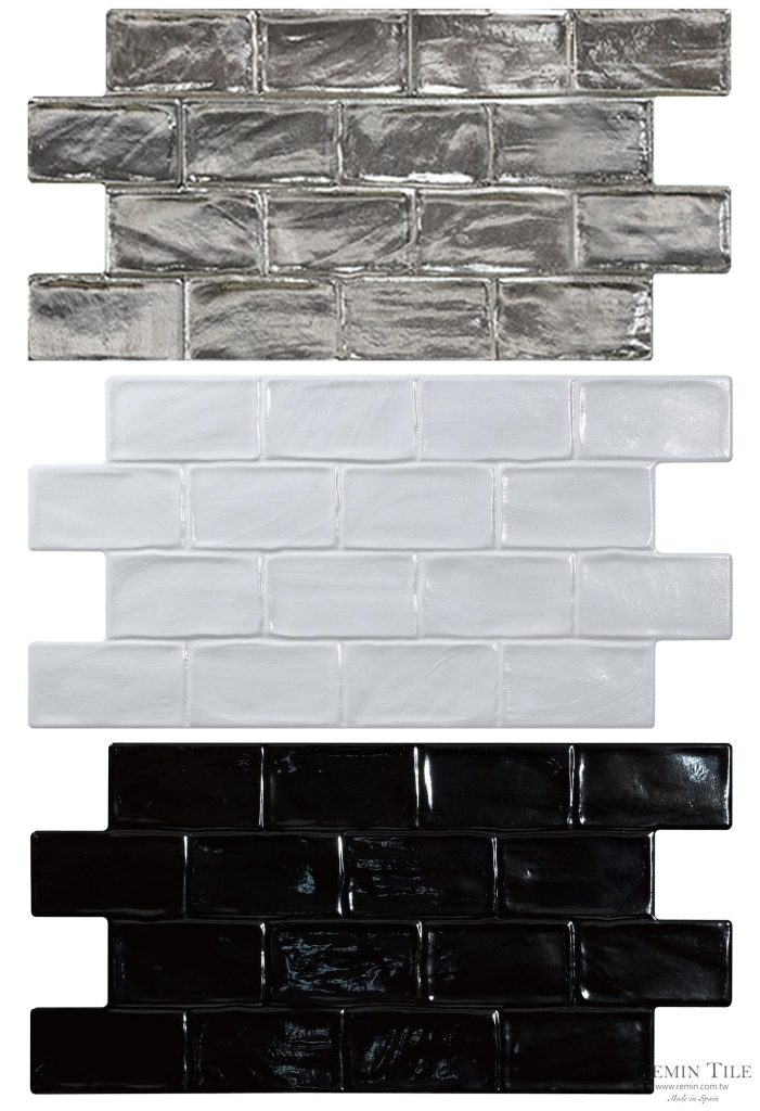 金屬地鐵磚 梵克 33.3*66.6 黑色 白色 銀色 壁磚