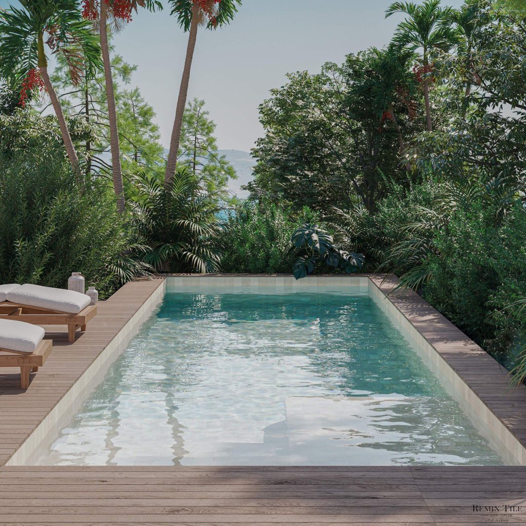 勁揚 嬡妮島 WSP-1112 珊瑚綠 11*11*0.85cm 瓷質 50模面 白色 泳池磚 浴室 地磚 壁磚