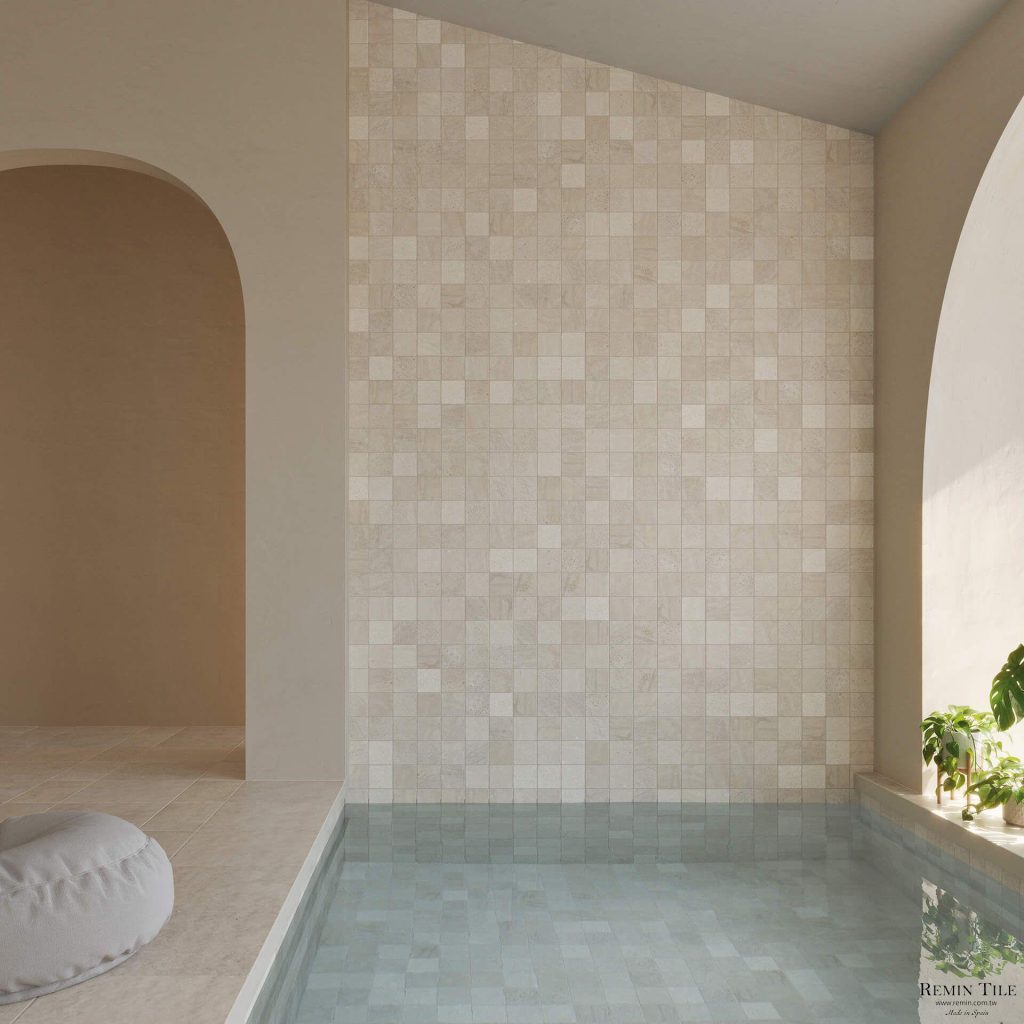 勁揚 嬡妮島 WSP-1112 珊瑚綠 11*11*0.85cm 瓷質 50模面 白色 泳池磚 浴室 地磚 壁磚