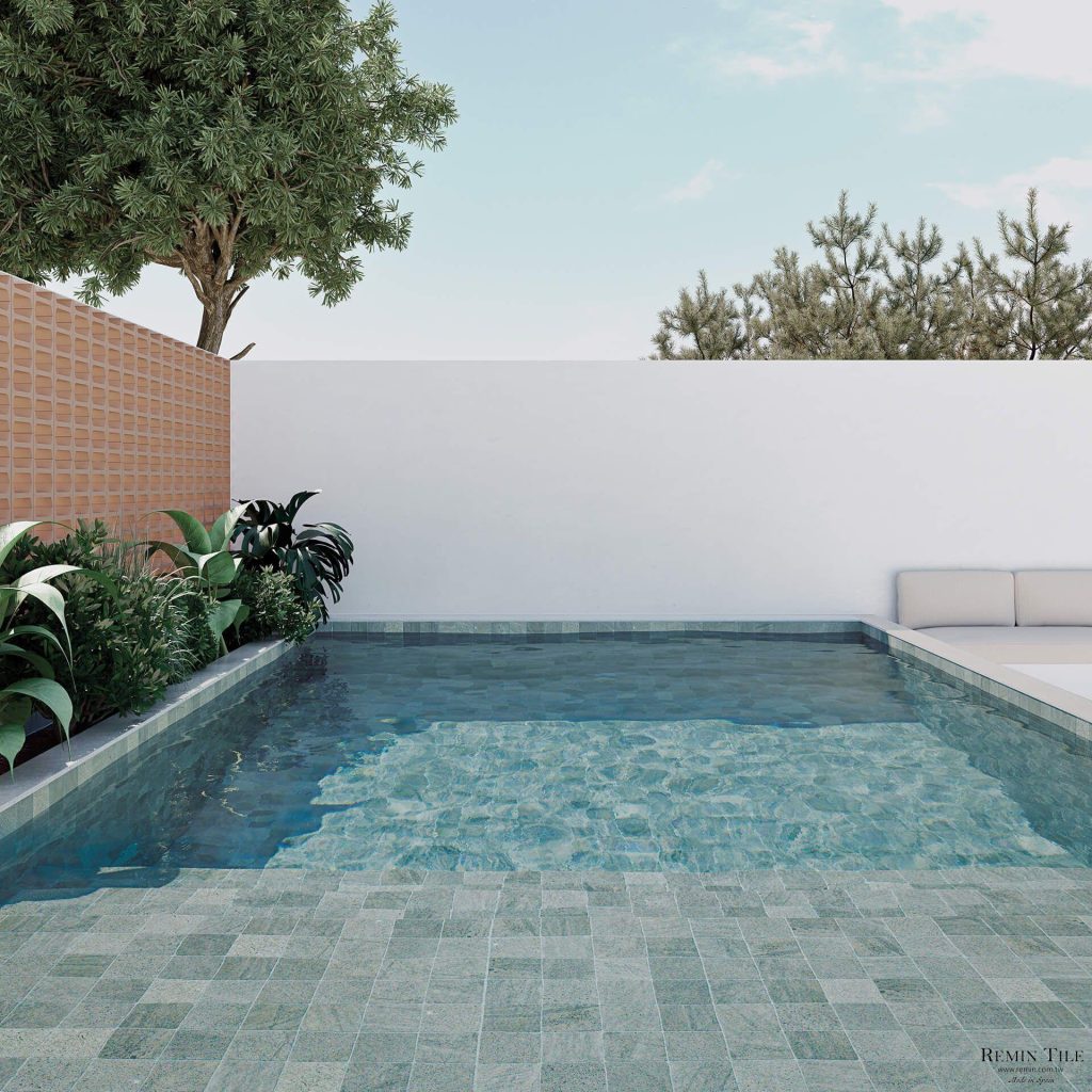 勁揚 嬡妮島 WSP-1112 珊瑚綠 11*11*0.85cm 瓷質 50模面 藍色 泳池磚 浴室 地磚 壁磚