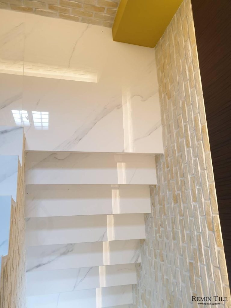 大理石紋樓梯板 80*160 9mm 豪宅樓梯磚 商空樓梯磚 白色