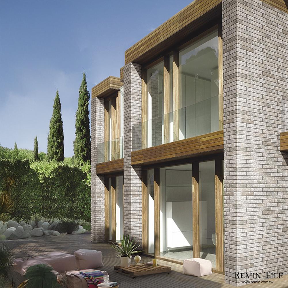 二丁掛外牆磚 煌斑岩 石英磚 外牆磚 6*22.7 灰色 窯變