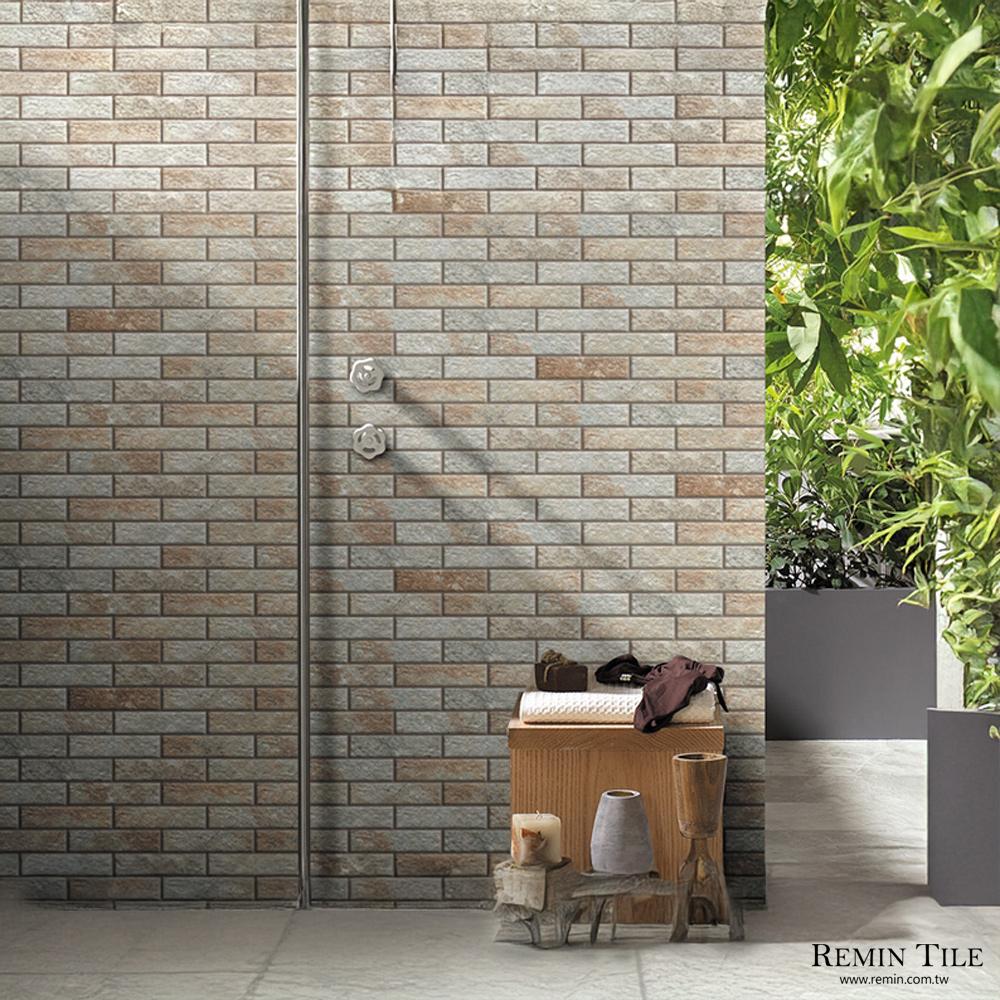 二丁掛外牆磚 煌斑岩 石英磚 外牆磚 6*22.7 磚灰色 窯變