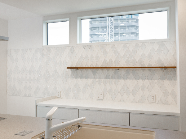 窯變立體凹面菱形馬賽克 亮面 19.2*33.2 16*9.3 石英磚 釉色浮光 商空壁磚 白色 米色