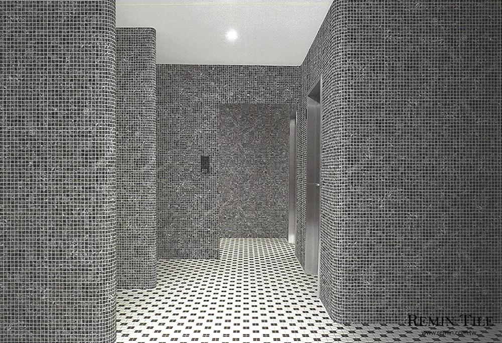 大理石紋馬賽克 境 石語 30*30 黑色 商空壁磚