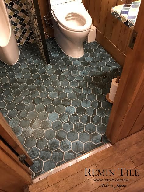 六角馬賽克 辛巴 綠色 手刷紋 浴室壁磚 26.0*29.9張 11.2*9.7顆