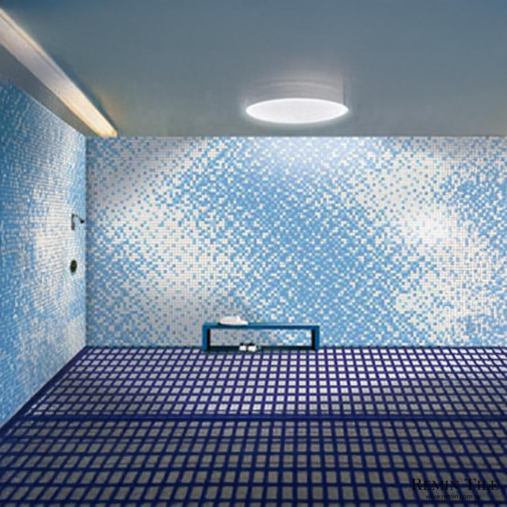 4色漸層 藍色 浴室壁磚 更衣室壁磚 泳池壁磚
