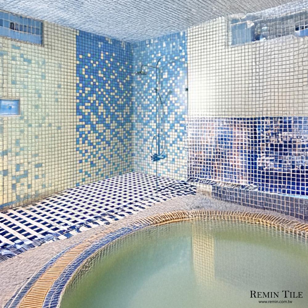 4色漸層 藍色 浴室壁磚