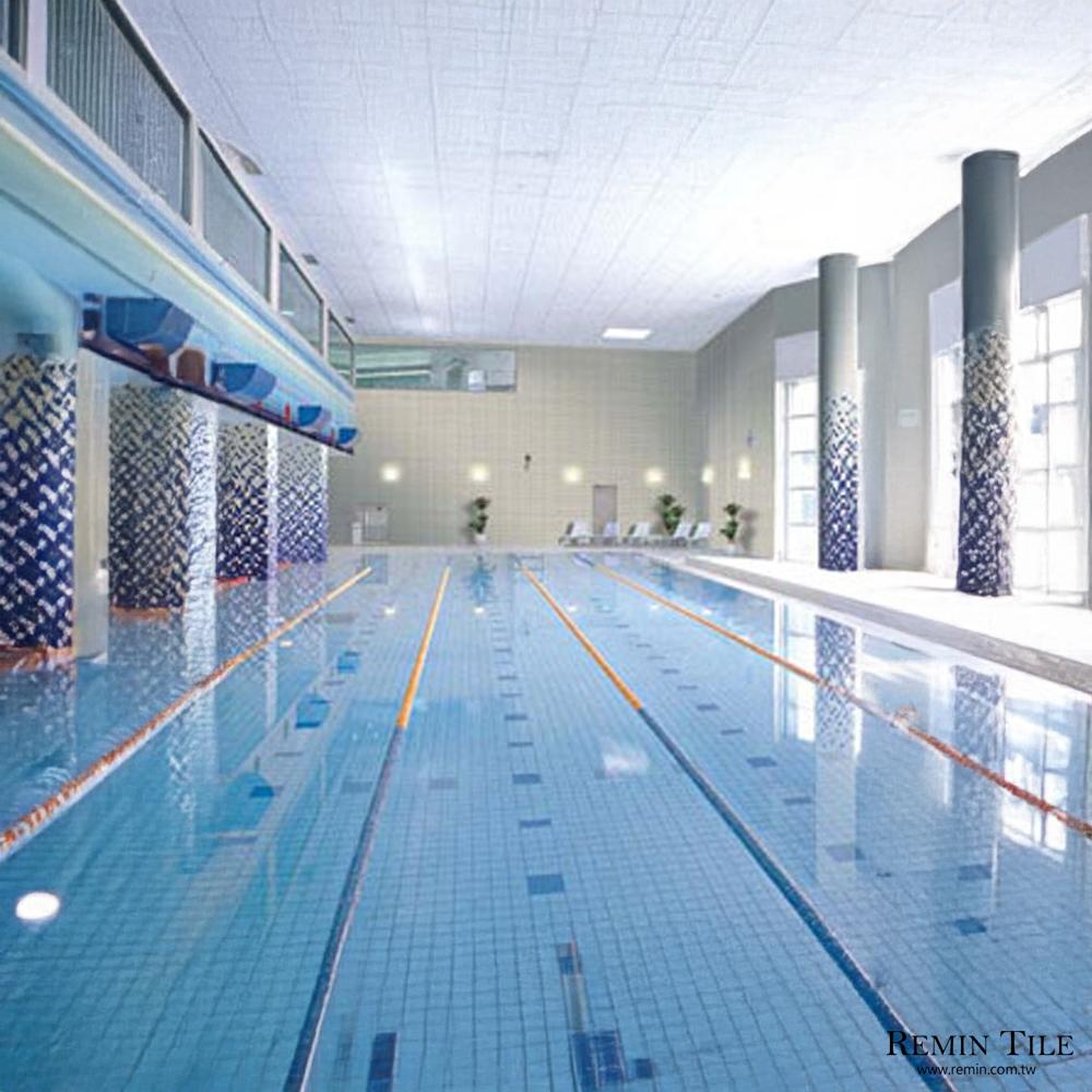 4色漸層 藍色 泳池壁磚