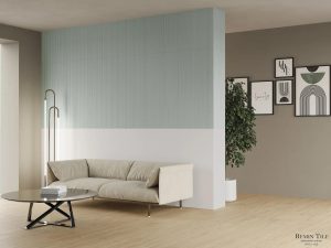 立體紋壁磚 韻氛 米色 綠色 60×120 石英磚 客廳壁磚