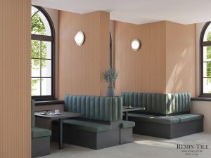 立體紋壁磚 韻氛 橘色 60×120 石英磚 餐廳壁磚