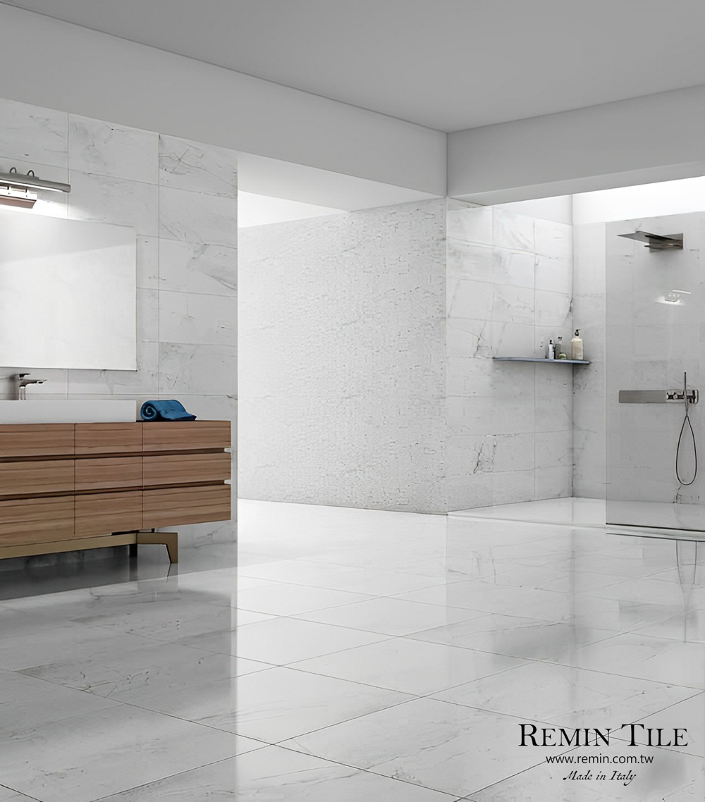 亮面大理石紋磚 雅典 白色 59.5×121 石英磚 浴室地磚 浴室壁磚