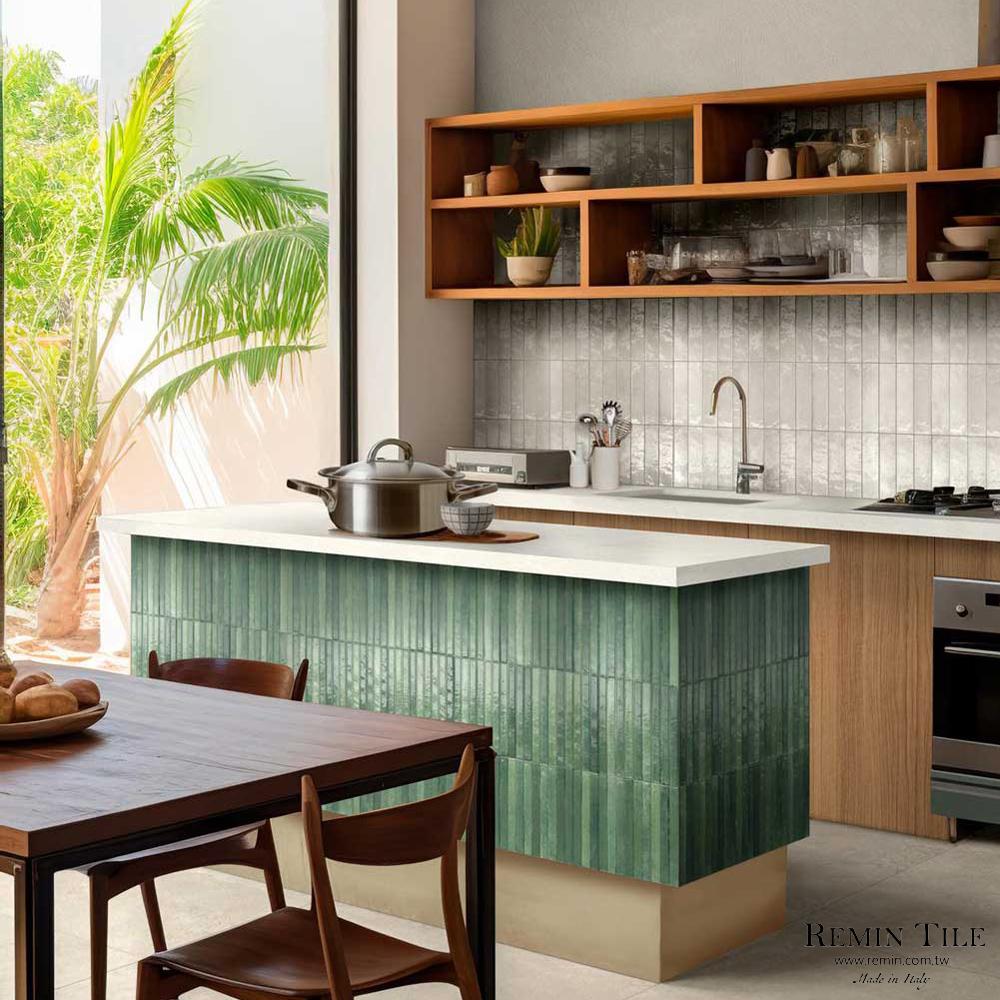 立體窯變馬賽克磚｜義大利6×24｜浴室廚房設計磁磚｜天空之城