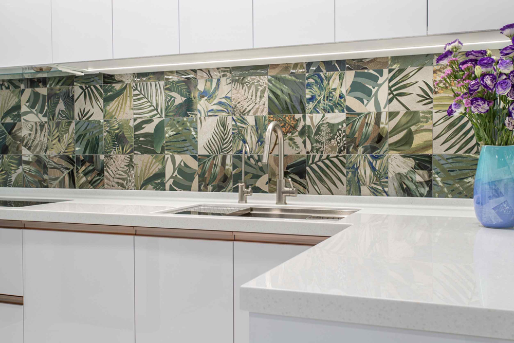 花磚 鏡子森林 20*20 寬葉綠 廚房壁磚