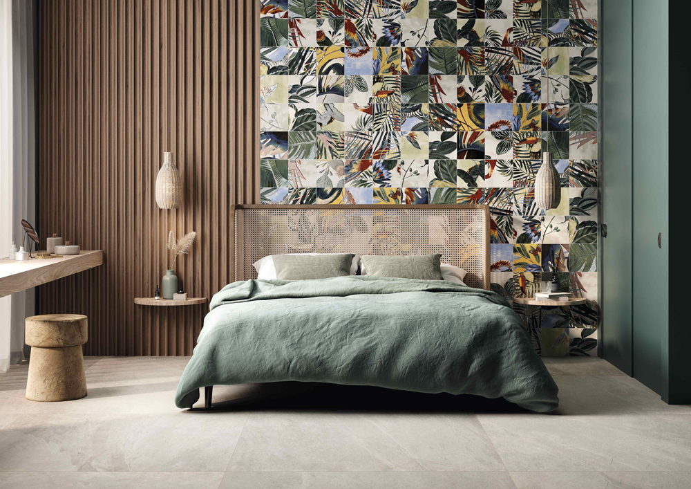 花磚 鏡子森林 20*20 寬葉綠 鸚鵡 臥室壁磚