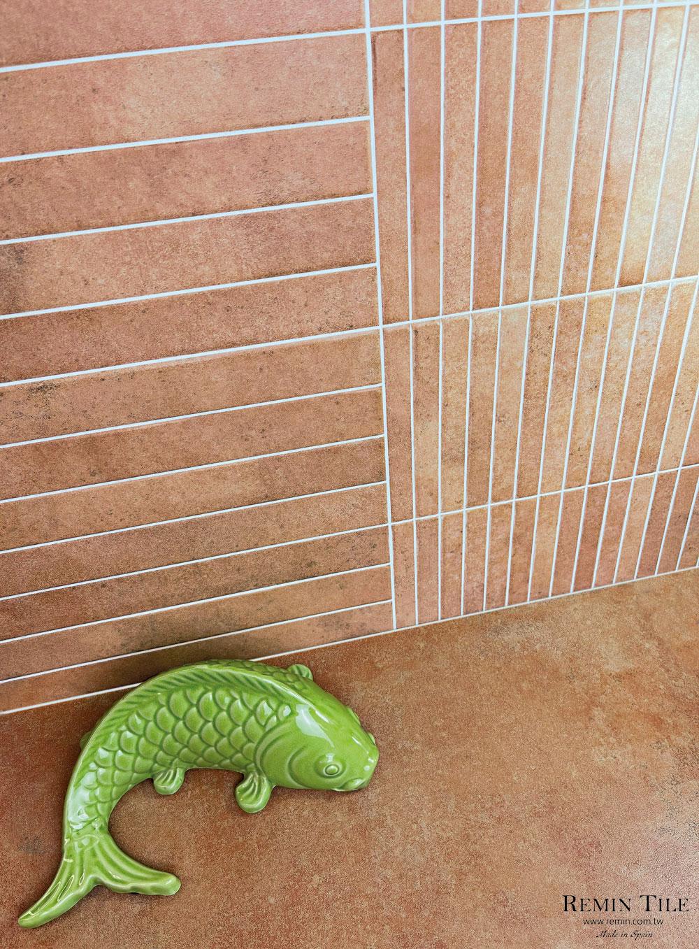 長條馬賽克 琉璃織羽 35*35 壁磚 陶色