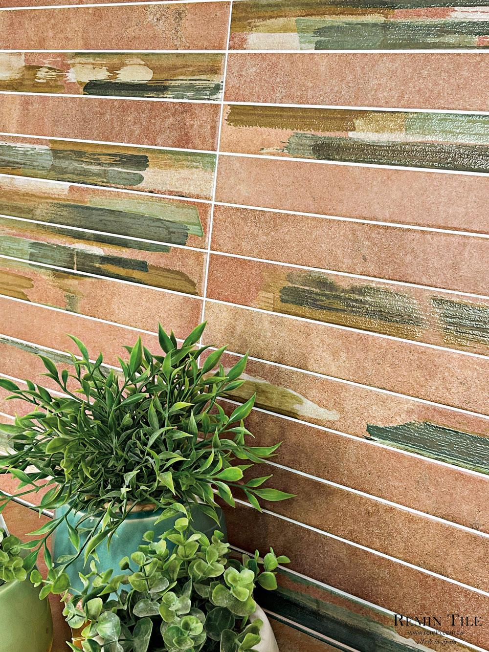 長條馬賽克 琉璃織羽 35*35 壁磚 陶色