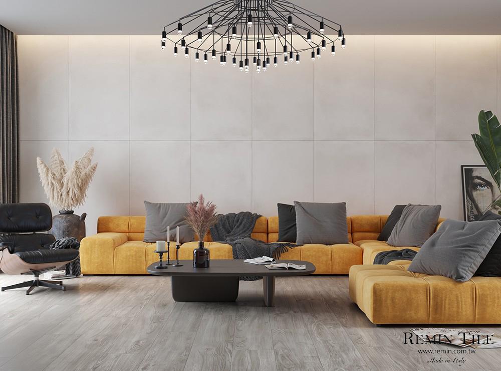 清水模 波特蘭 120*120 白色 客廳壁磚