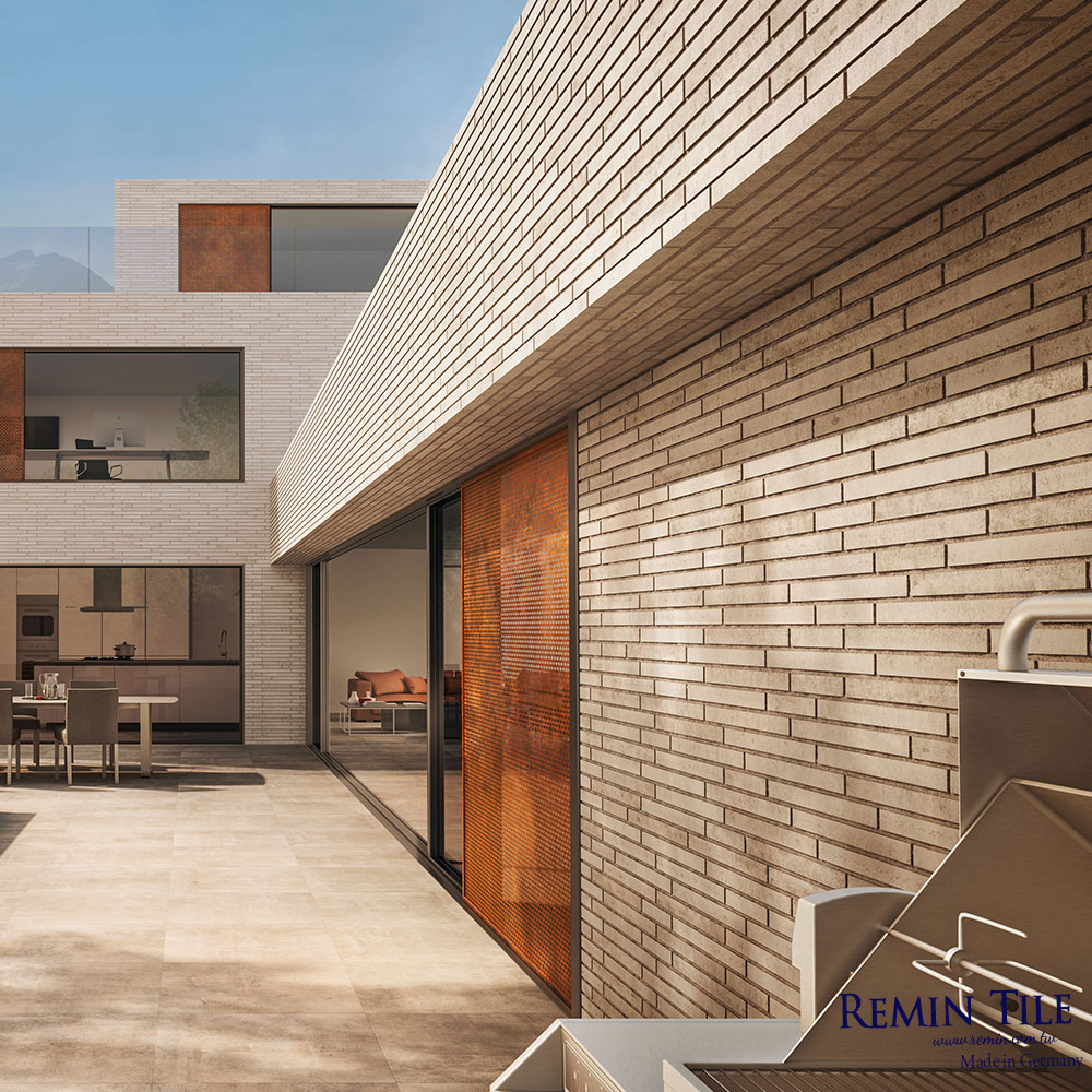 陶磚 沃荷 5.2*24 外牆磚 米色